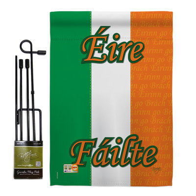 Double Sided 18.5'' H x 13'' W Polyester Flag Set