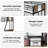 Platform Bunk Bed Twin Over Full, Compact Multi-Sleeper with Brown Finish, Metal and Wood Construction