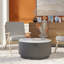 Table basse ronde en marbre blanc Bensinger