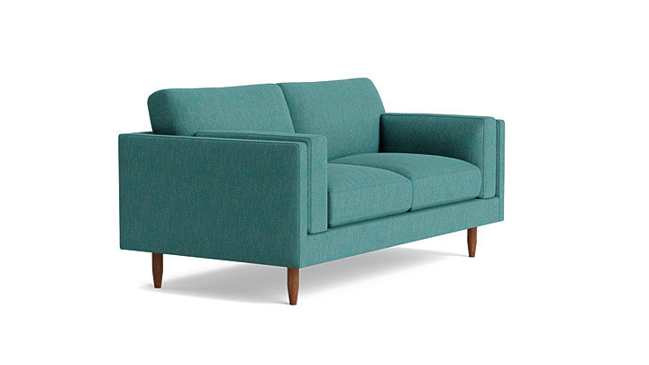 Skinny Fat Loveseat (70"), Performance Weave - Spruce