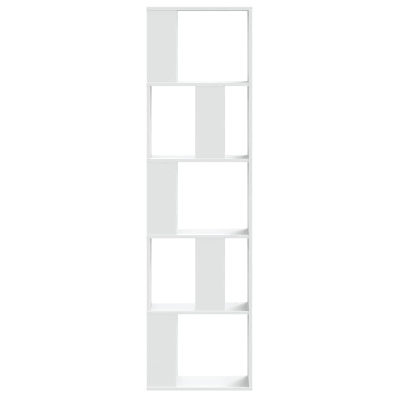 Borough Wharf Book Cabinet/Room Divider, White, (5 Shelves) 162.5cm H x 45cm W x 23.5cm D