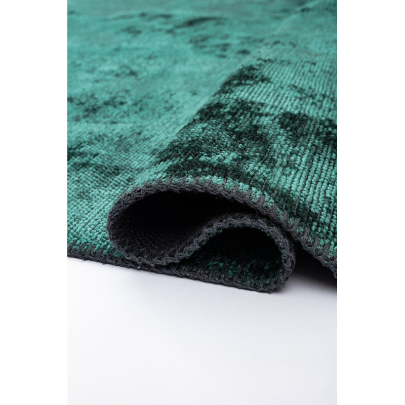 Rapture Green Abstract Luxury Area Rug, Rectangle 7'10" x 11'2"