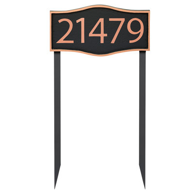Enseigne d’adresse pour pelouse sur 1 ligne