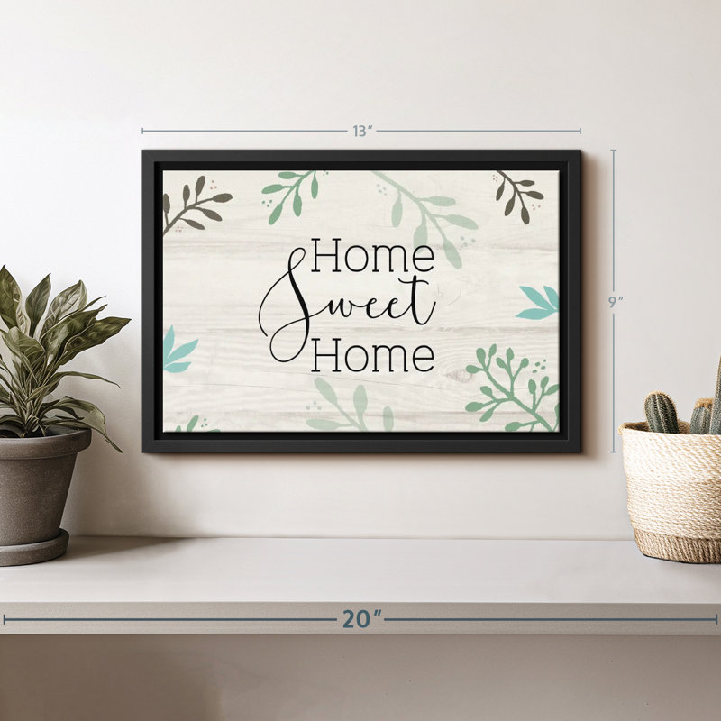 Impression sur toile Home Sweet Home Foliage, H 9 po x l 13 po