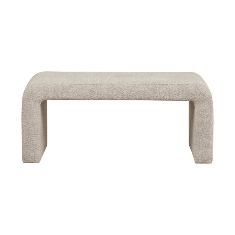 Charming Boucle Waterfall Bench For Stylish Spaces And Relaxation., Beige