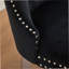 Banc en velours pour causeuse double pour la salle à manger, sièges de cuisine et de salle à manger, banc capitonné à 2 places avec boutons faits à la main, dossier à oreilles, pieds en acier inoxydable argenté brossé, style Mid-Century, paquet simple, noir-498059582