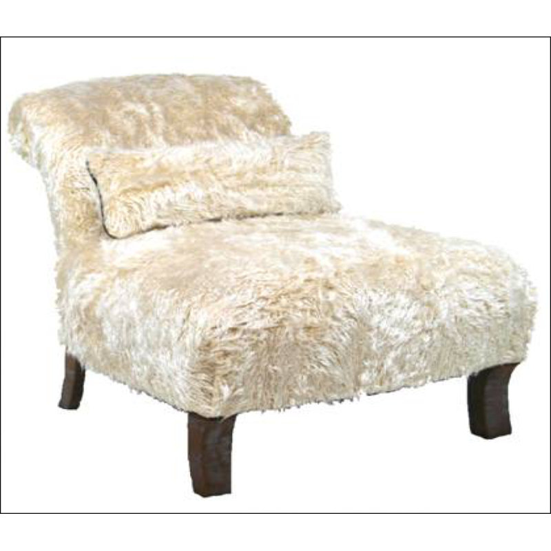 Leather Slipper Chair, Croc Gator Brown, Brushy Bayou