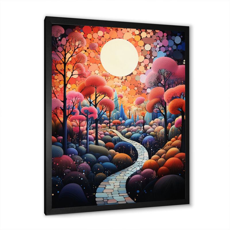 «Lulmir River Whimsical Thorugh Forest Landscape IV», reproduction, Cadre photo noir, H 20 po x l 12 po x P 1 po