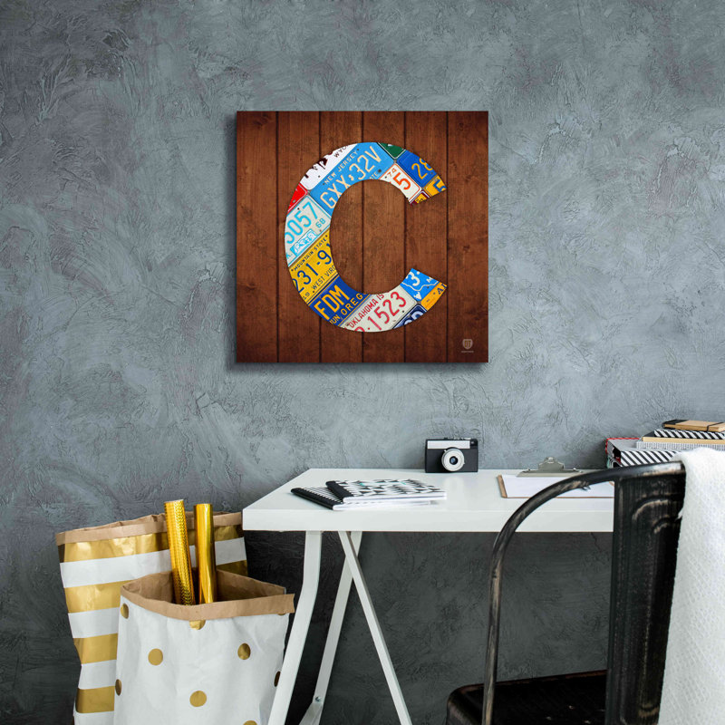 'C' by Design Turnpike, Giclee Canvas Wall Art, 18" H x 18" W x 0.75" D