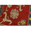 Tapis oriental rouge en laine noué à la main 6 pi 6 po x 8 pi Kazak Kazak