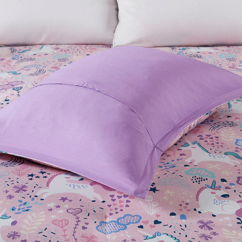 Literie en coton Agace, Housse de couette double / grand et 4 pièces supp