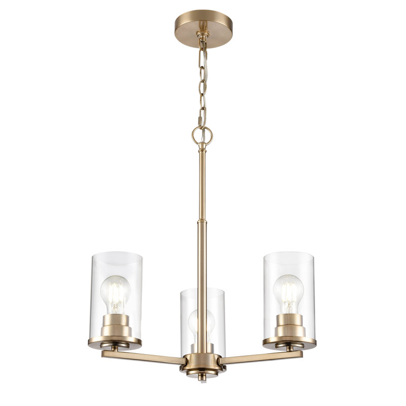 Lieberman Chandelier - Modern Gold, 3, 21.25" H x 19" W x 19" D