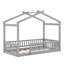 Structure de lit en bois avec clôture-158148378