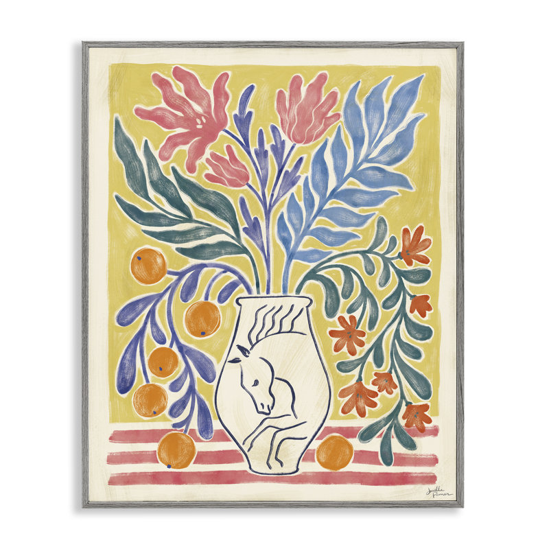 «Chypre Oranges & Plant Still Life», estampe numérique de Janelle Penner, H 30 po x l 24 po, Estampe numérique Farmhouse