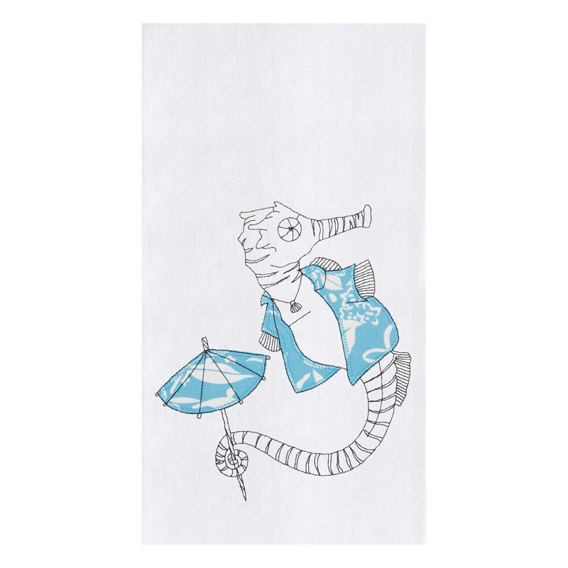 Torchon de cuisine en coton Seahorse