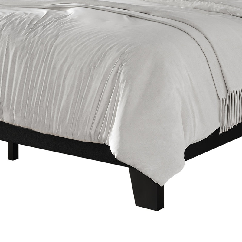 Lit plateforme tapissier Muehlebach, Très grand, Noir