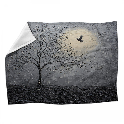 Jeté en polaire Moonlit Tree