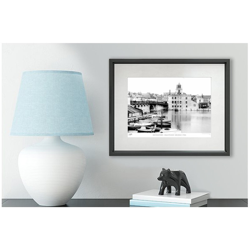Devonport, Halfpenny Bridge 1904 - Single Picture Frame Print, 28cm H x 36cm W x 2.3cm D