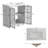 30" Modern Bathroom Vanity With Ceramic Sink And Frosted Tempered Glass-39038800