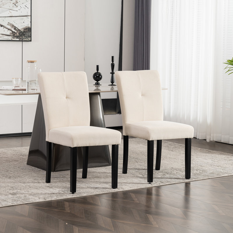 Sillivan Upholstered Parsons Side Dining Chair, Beige