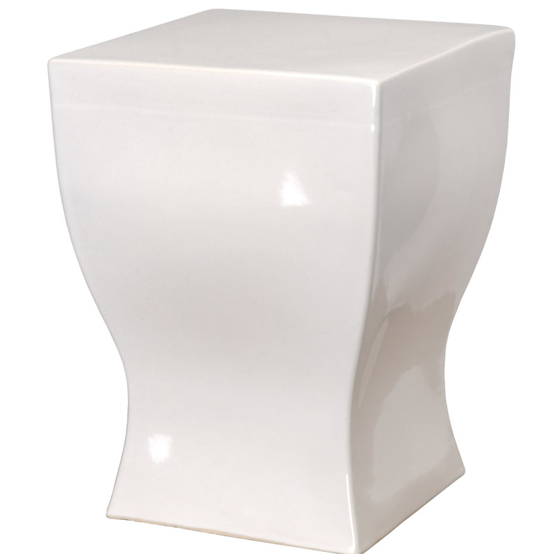 Tabouret de jardin Dayleigh, Blanc