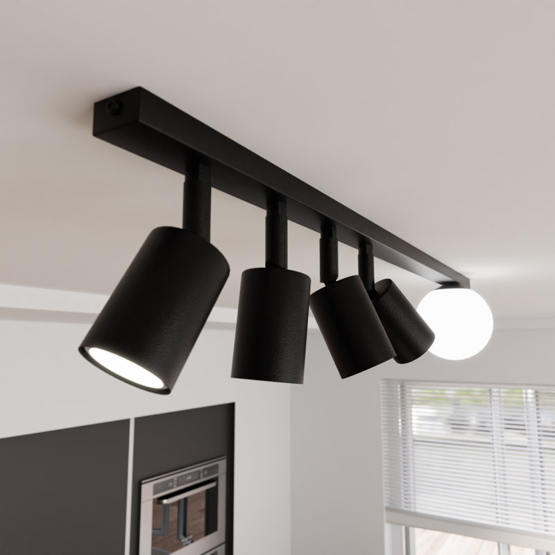 Marlynn Glass Flush Mount, Black