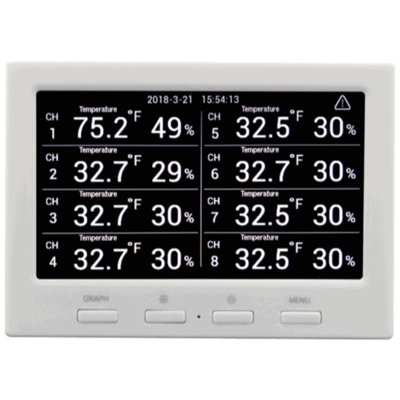 Température ambiante WS-3000-X5-moniteur sans fil thermo-hygromètre avec 8 capteurs à distance-journalisation, Graphing, alarmant, horloge contrôlée par radio