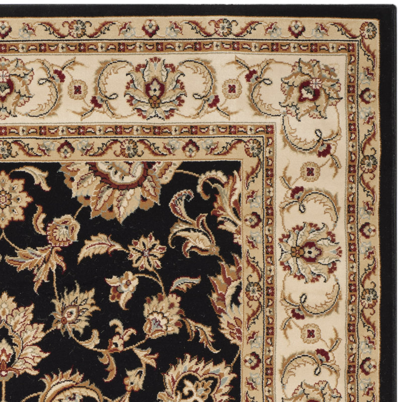 Tapis noir / crème Monarrez
