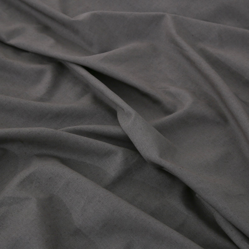 Linen Cotton Flat Sheet(Dark Grey,King), Dark Grey, King