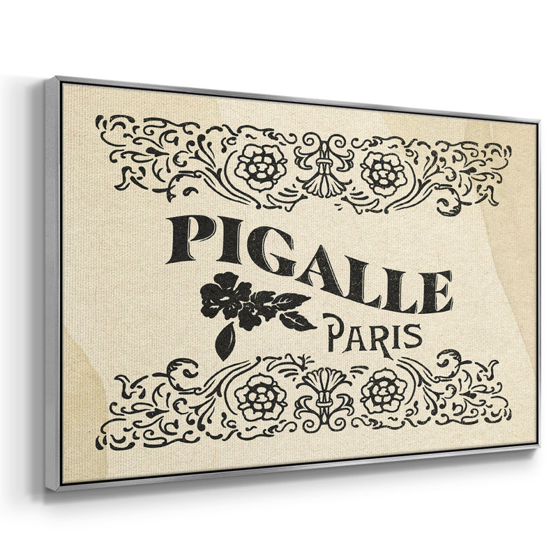 Antique French Label III, reproduction d'art sur toile, H 25 po x l 37 po x P 2 po, Argent