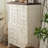 Retro White Solid Wood Accent Cabinet