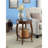Aberta Walnut Finish Accent Table