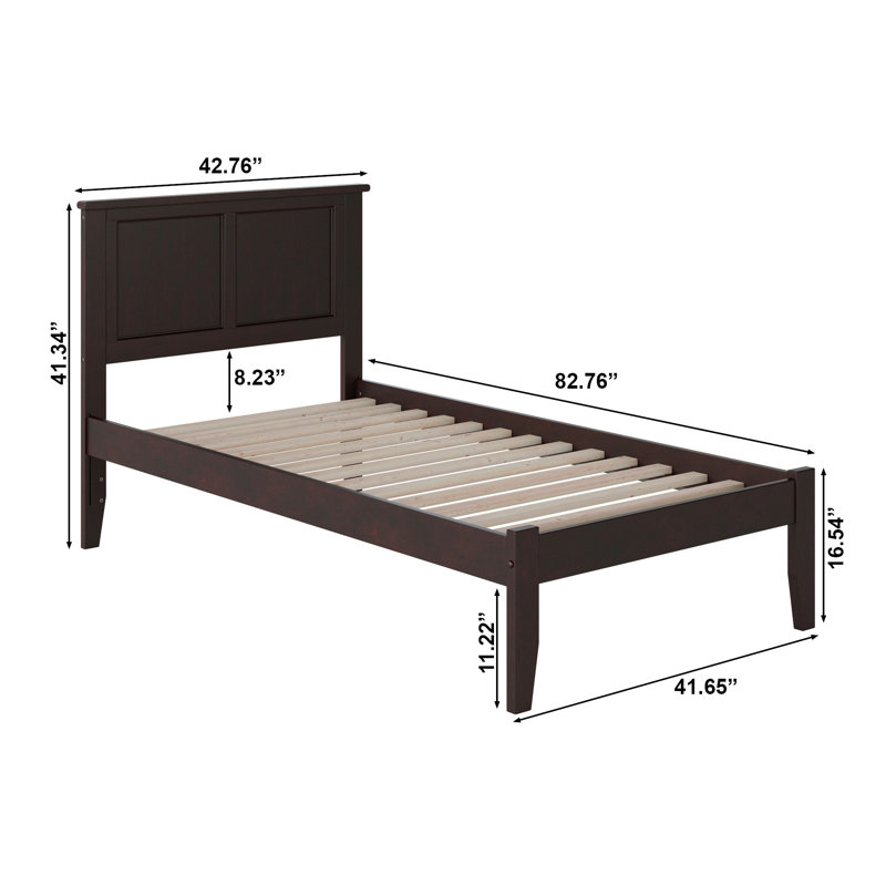 Lit plateforme Flor, Simple TG, Espresso