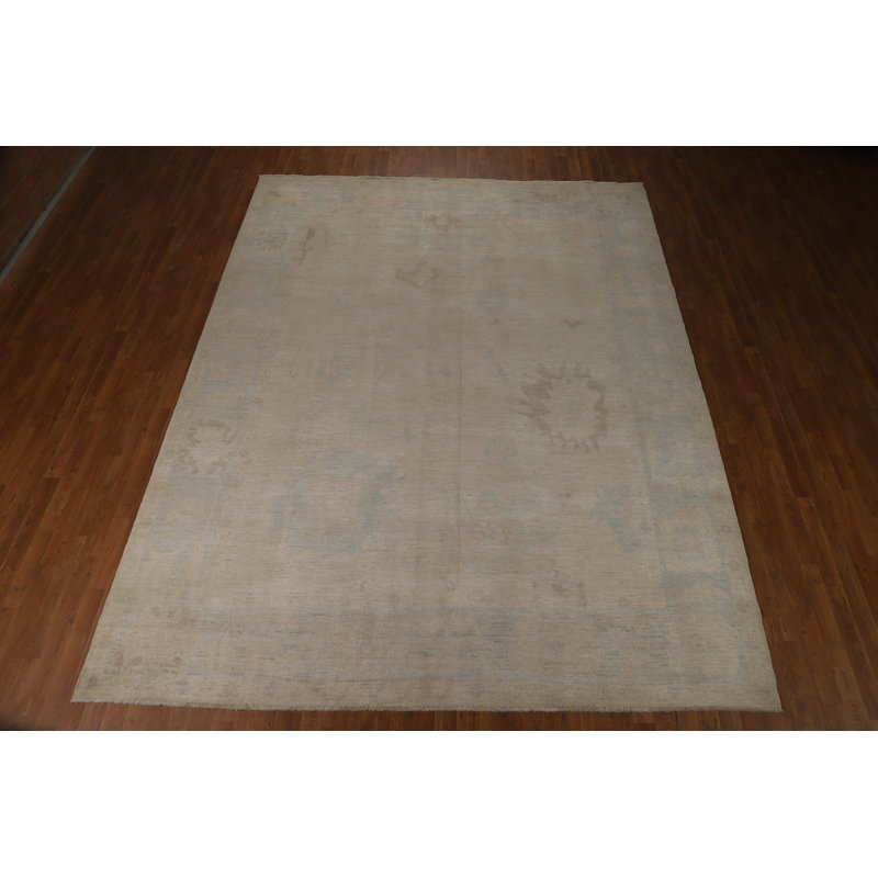 Vegetable Dye Oushak Turkish Area Rug 9