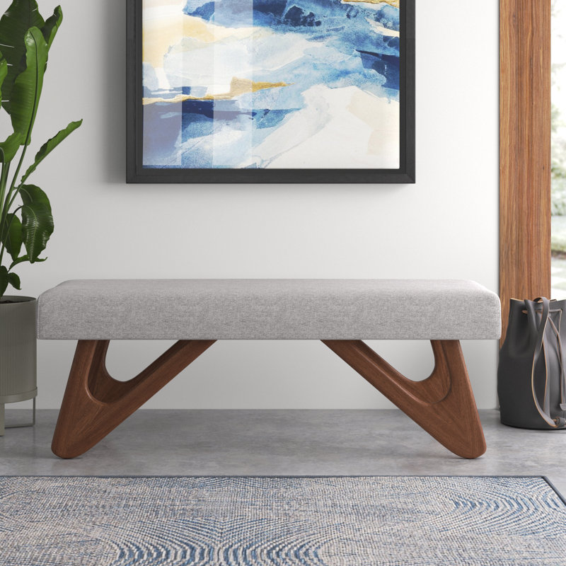 Banc rembourré Valladares, Beige-gris