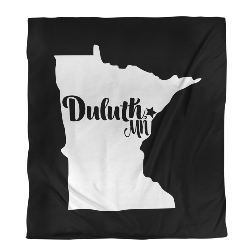 Ensemble de housse de couette duluth, Housse de couette simple TG, Noir, Microfibre
