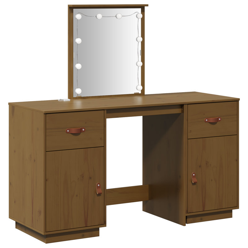 Kyera Dressing Table, Honey Brown