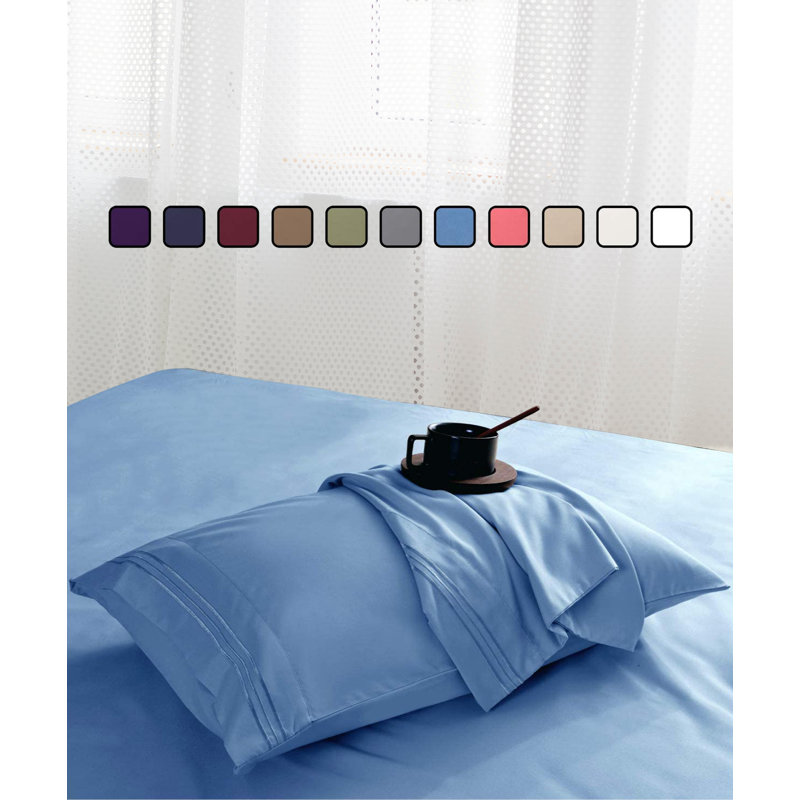 Greeny Green Luxury Bamboo Rayon Sheet Set, Blue