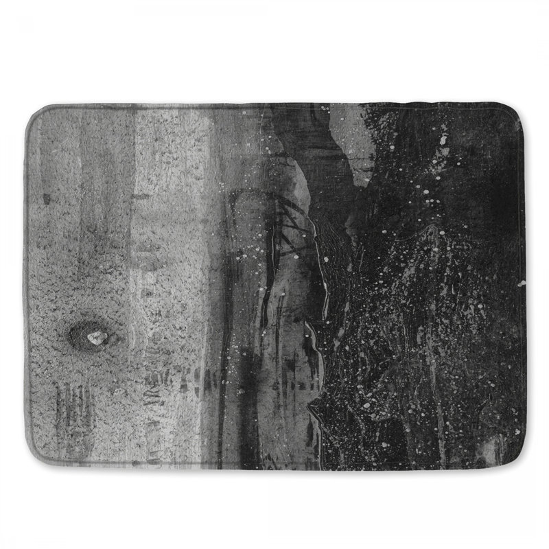 Tapis de bain à texture abstraite monochrome, L 34 po x L 21 po