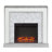 Trandling Mirrored Faux Marble Fireplace