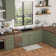 33"L x 22"W Quartz Kitchen Sink Black Drop In Single Bowl Kitchen Sink with Two Faucet Holes