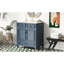 Meuble-lavabo rétro bleu 30 po avec structure en bois massif, lavabo en céramique, tiroir à fermeture en douceur, rangement spacieux, quincaillerie exquise, tiroir coulissant lisse, lavabo brillant, tiroirs, poignées en métal,-1187746824