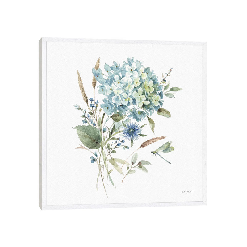 Bohemian Blue IIIA by Lisa Audit - Painting on Canvas, White Framed, 93.98cm H x 93.98cm W x 3.81cm D