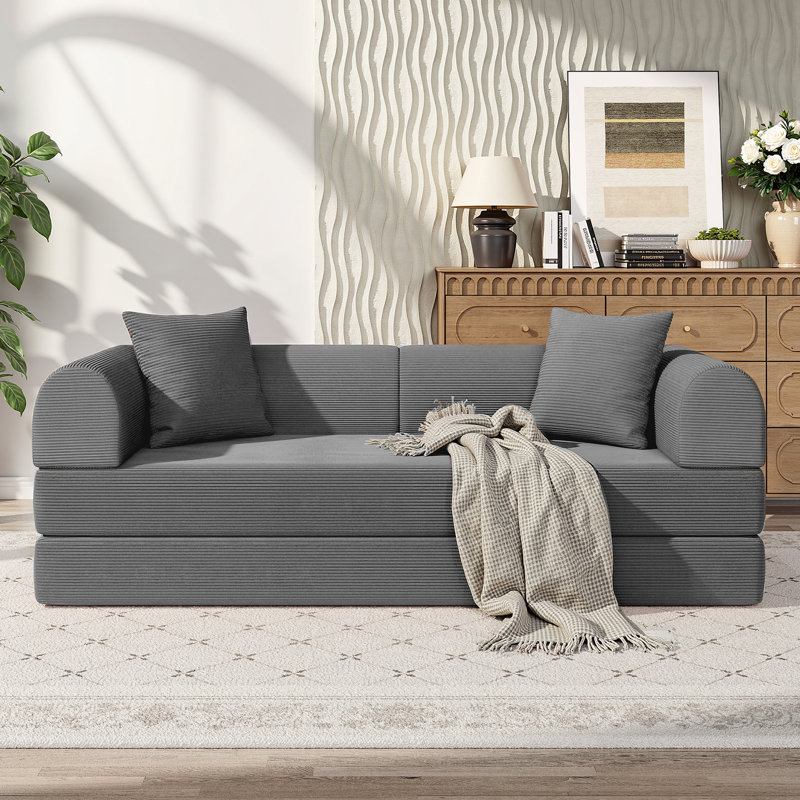 Canapé-lit modulaire Boneless, Gris