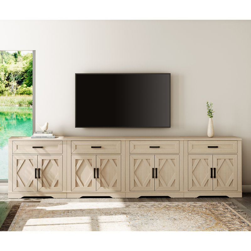 Laziza 126" W 4-in-1 TV Stand, Beige