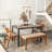 Millard 4-Person Metal and Wood Dining Table-1896887167