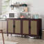 Buffet 70 "en rotin avec rangement et tablettes réglables-2066935488