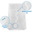 Montez-le! Caisse de rangement pliante en plastique, contenant de distribution pliable avec couvercle attaché, capacité de 65 litres, transparent (ensemble de 3)