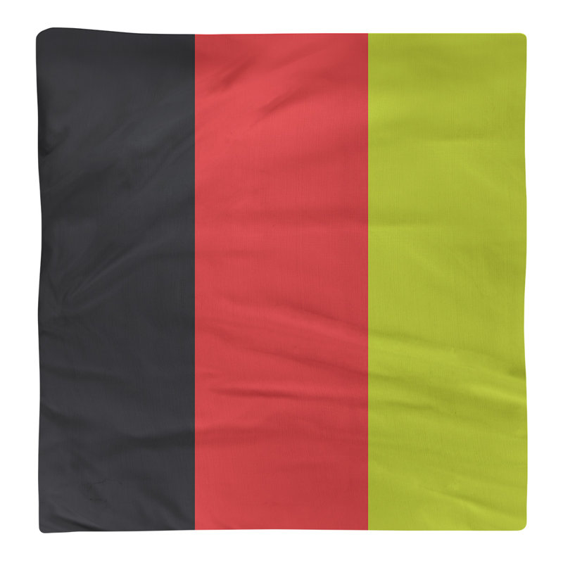 Striped Square Napkin, 10" W x 10" L, Charcoal/Torch Red/Volt Green, Polyester