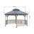 15Ft Hexagon Fir Wood Gazebo With Solar LED Light And Fence
